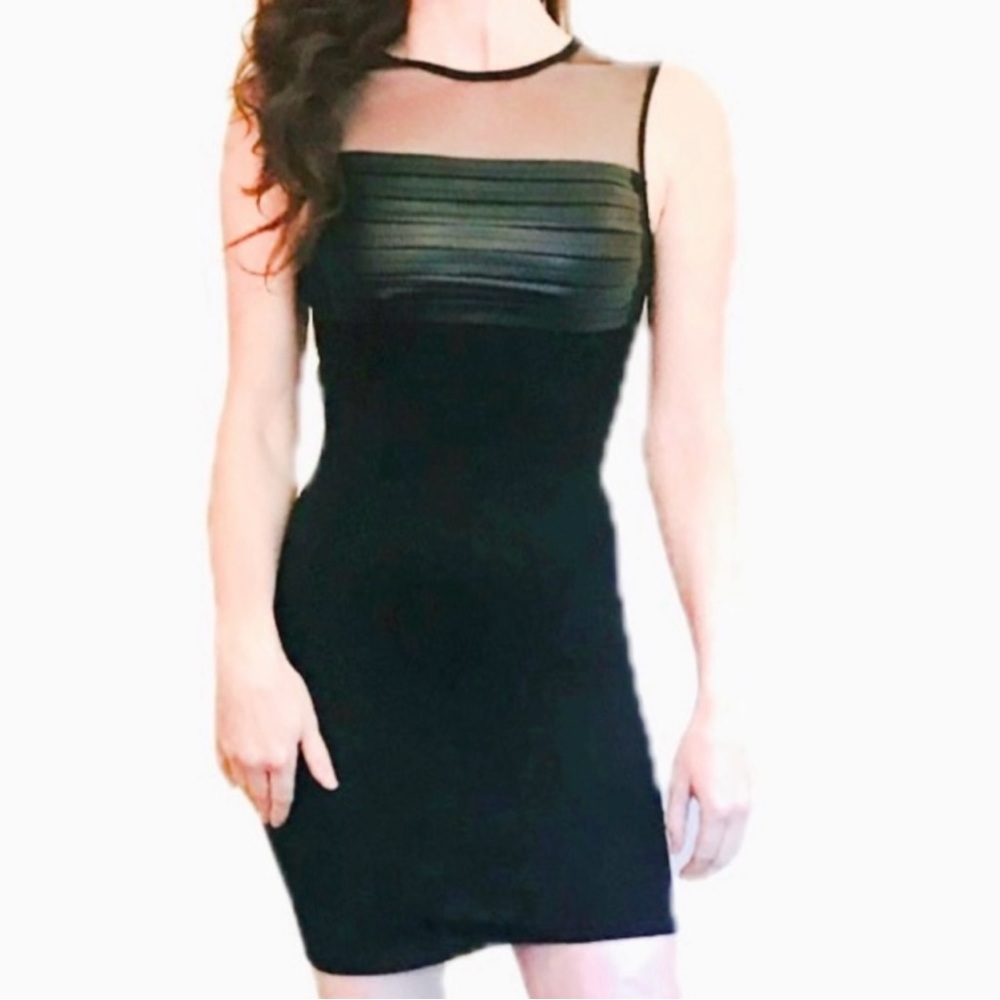 Diesel Dress with Mesh and Leather Bodice